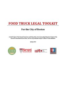 Cover of Food Truck Legal Toolkit Spring 2014