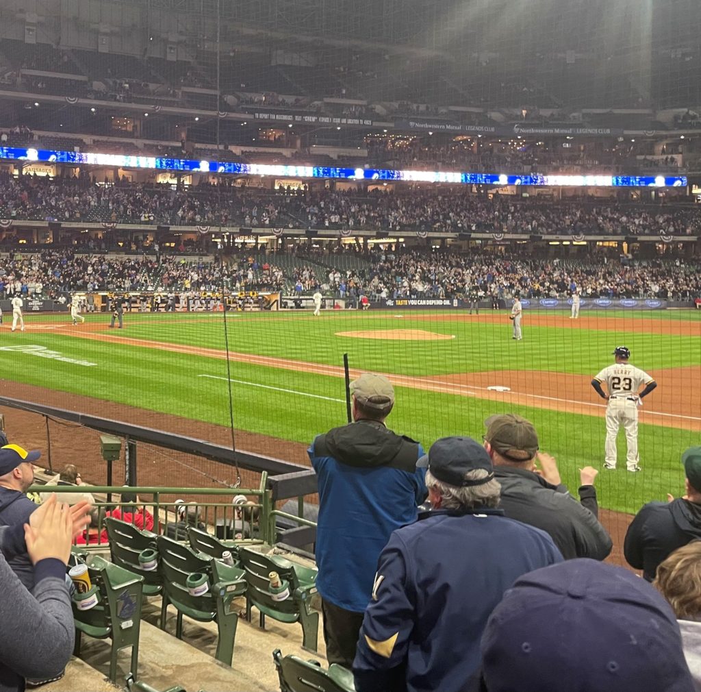 A view of a Milwaukee Brewers game