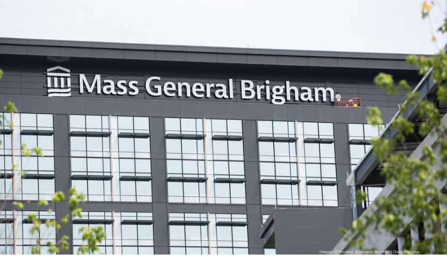 The exterior of a Mass General Brigham hospital building
